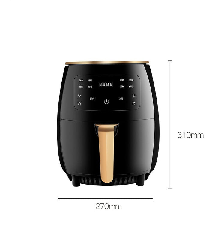 Friteuza cu Aer Cald Dasgut, Fara Ulei, Air Fryer capacitate 6L, Ecran Digital, Functie de Coacere