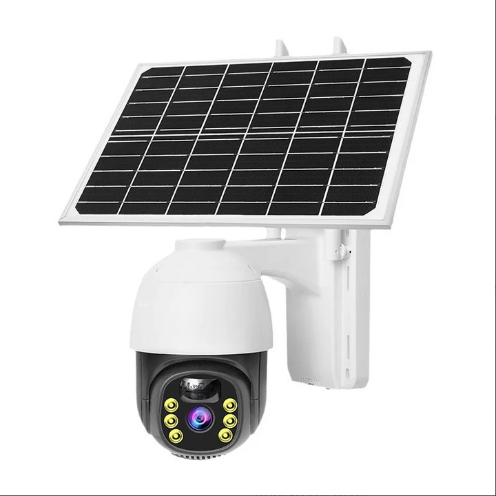 Camera de supraveghere wireless 5MP cu panou solar si rotire 355°, protectie IP66, infrarosu, WiFi/4G