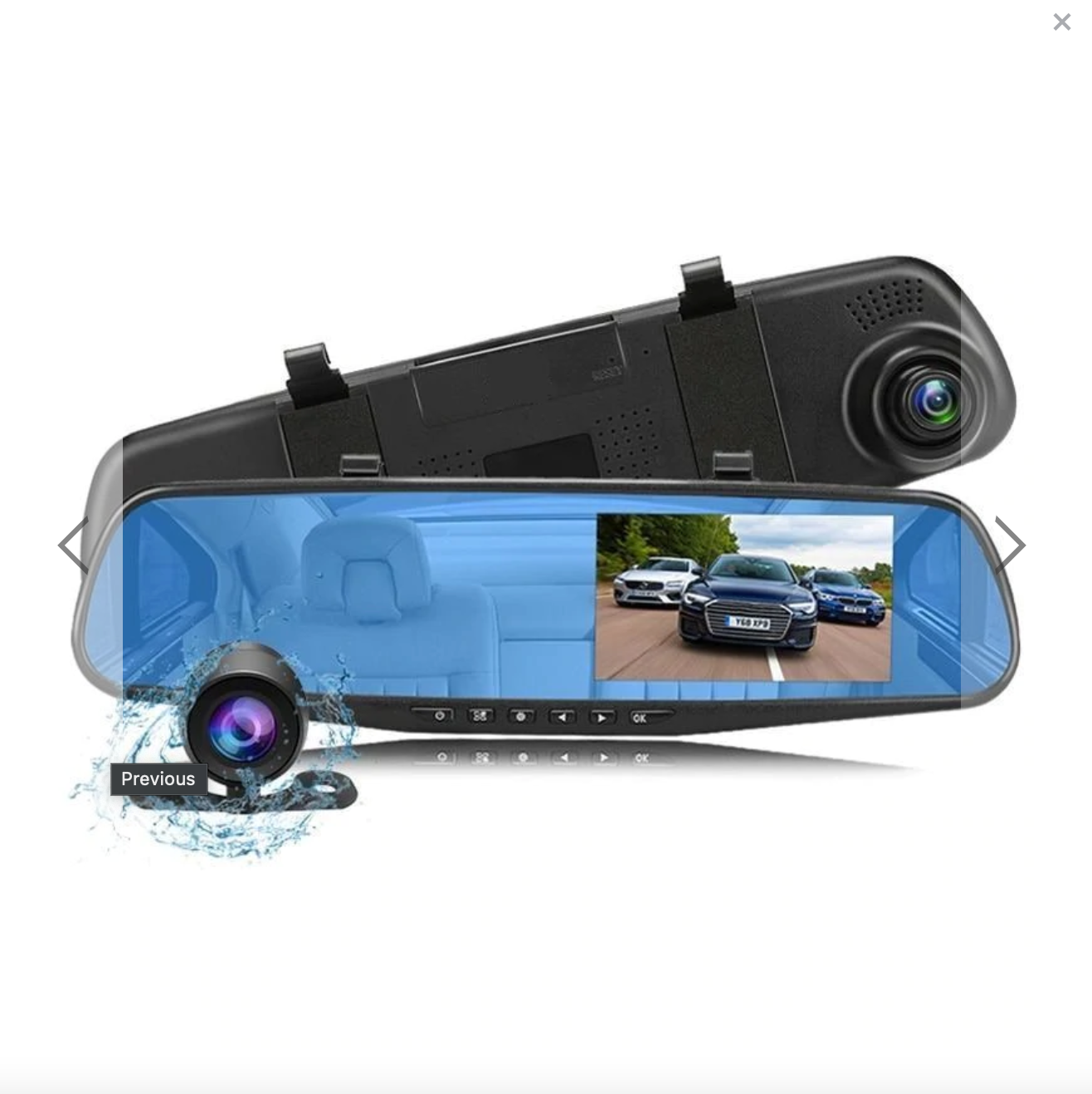 Oglinda retrovizoare cu camera HD 1080P, DVR auto, cu microfon si difuzor incorporate + camera suplimentara marsarier