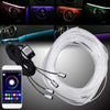 Lumini ambientale auto 6M neon RGB, aplicatie prin Bluetooth