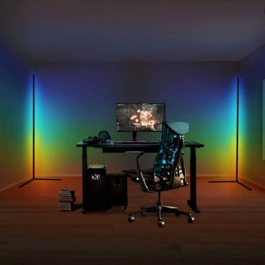 Lampa RGB 142 cm inaltime, jocuri de lumini, telecomanda inclusa